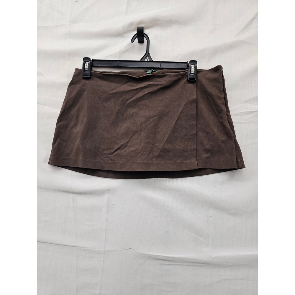 Wild Fable Womens Wrap Skort Brown Rayon Blend Casual Size Large